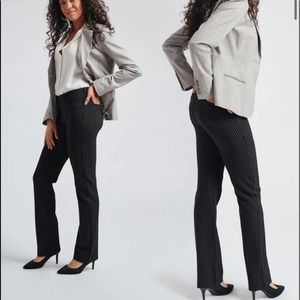 NEW Betabrand 7 Pocket Pinstripe Straight Leg Dress Yoga Pant